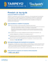 Tarpeyo Touchpoints Spanish-language enrollment form PDF cover