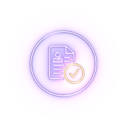Icon of a document with a checklist and checkmark.